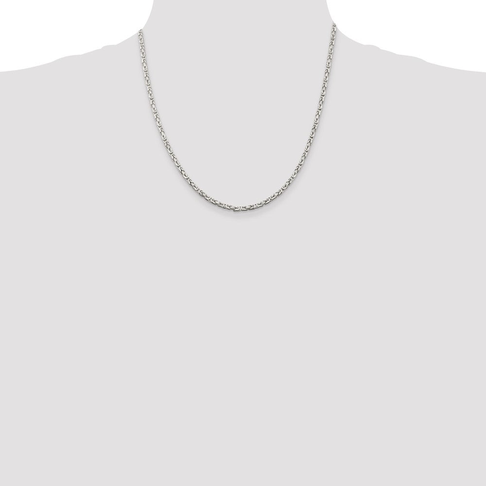 Sterling Silver 2.5mm Byzantine Chain
