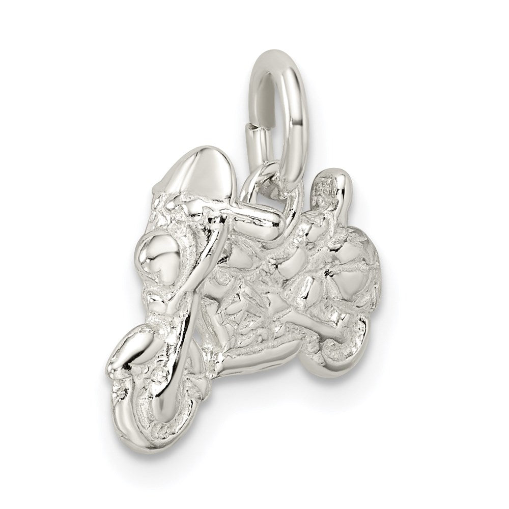 Sterling Silver Motorcycle Charm
