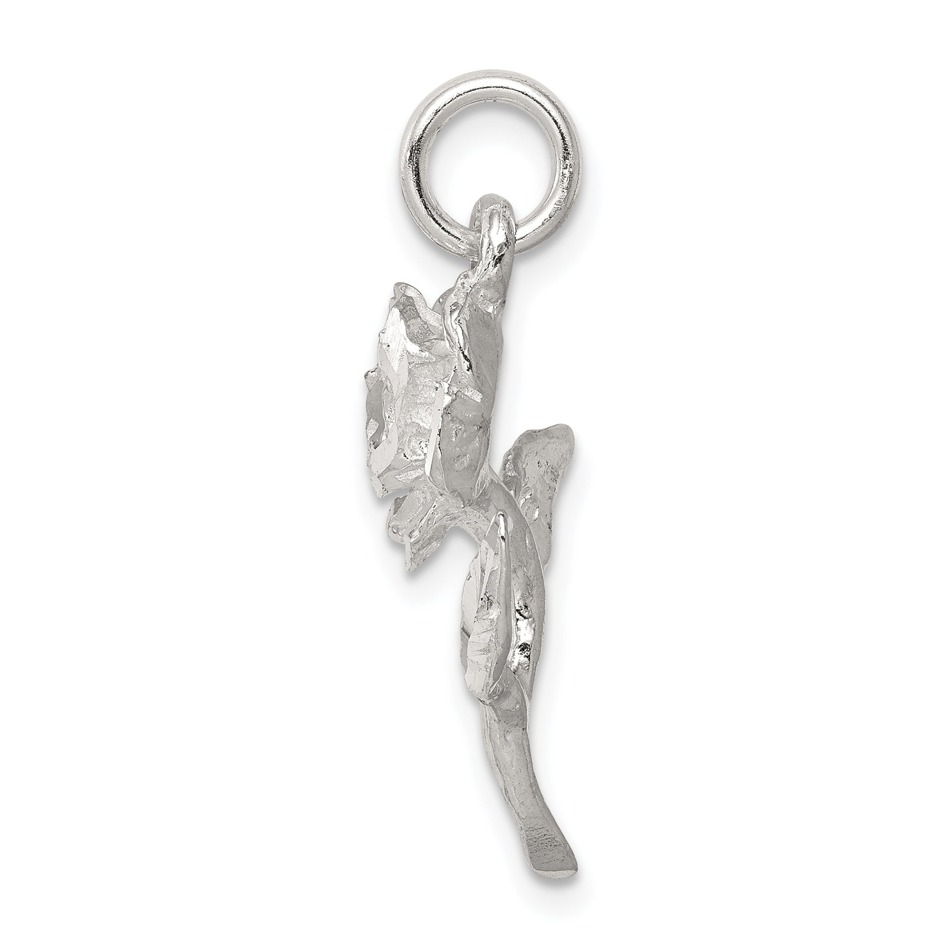 Sterling Silver Rose Pendant