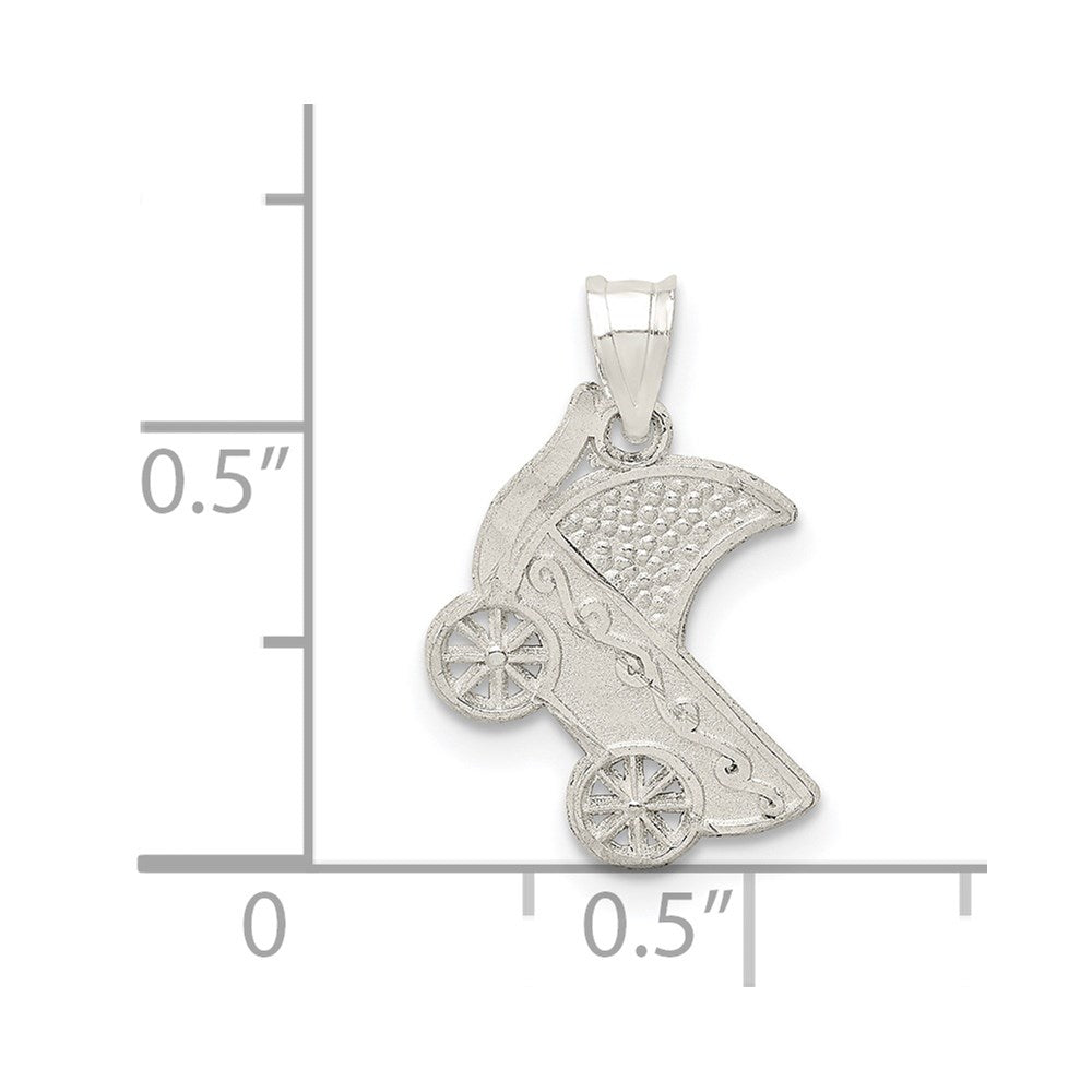 Sterling Silver Baby Buggy Charm