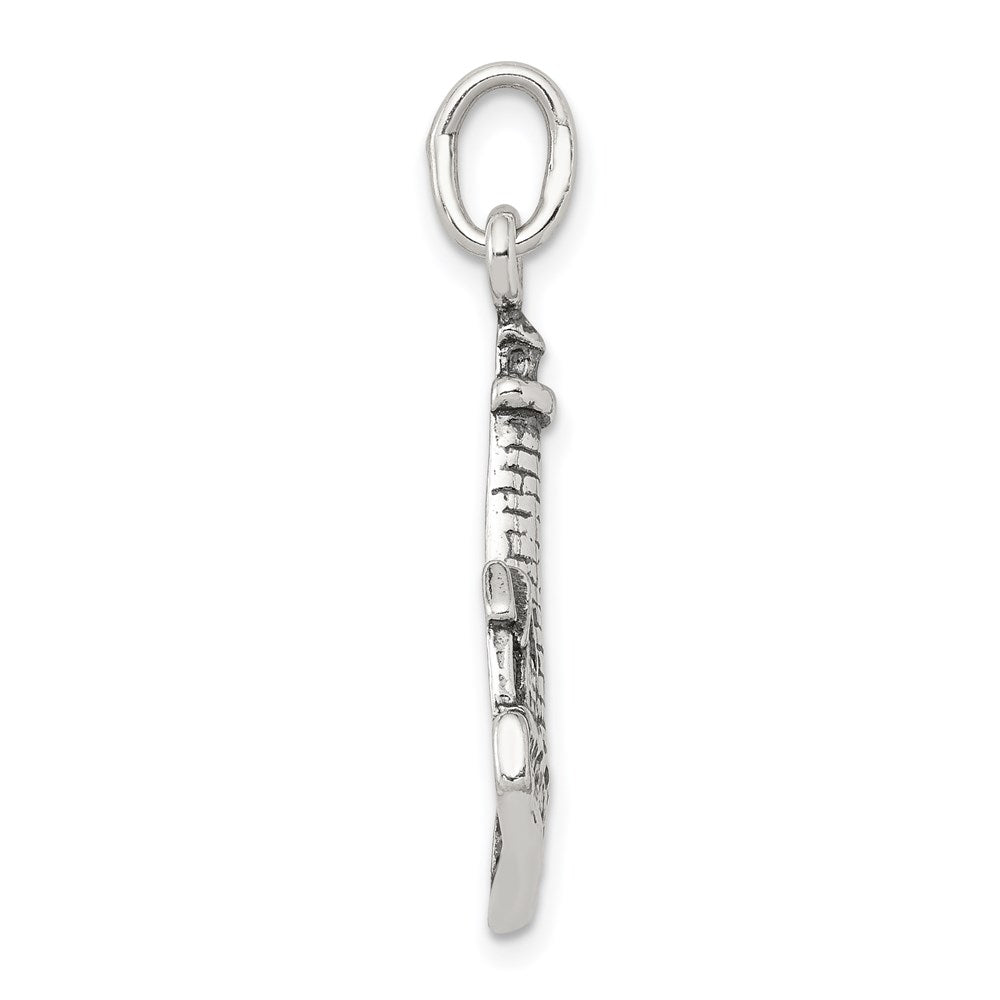 Sterling Silver Antiqued Lighthouse Charm