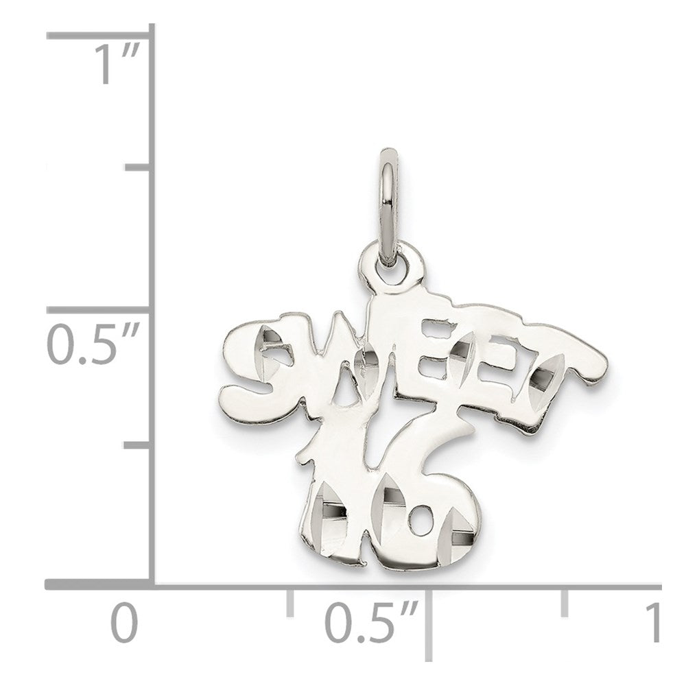 Sterling Silver Sweet 16 Charm
