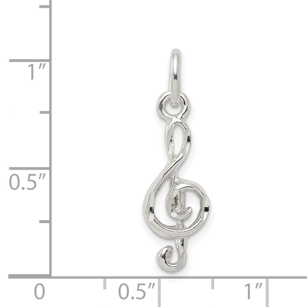 Sterling Silver Treble Clef Charm
