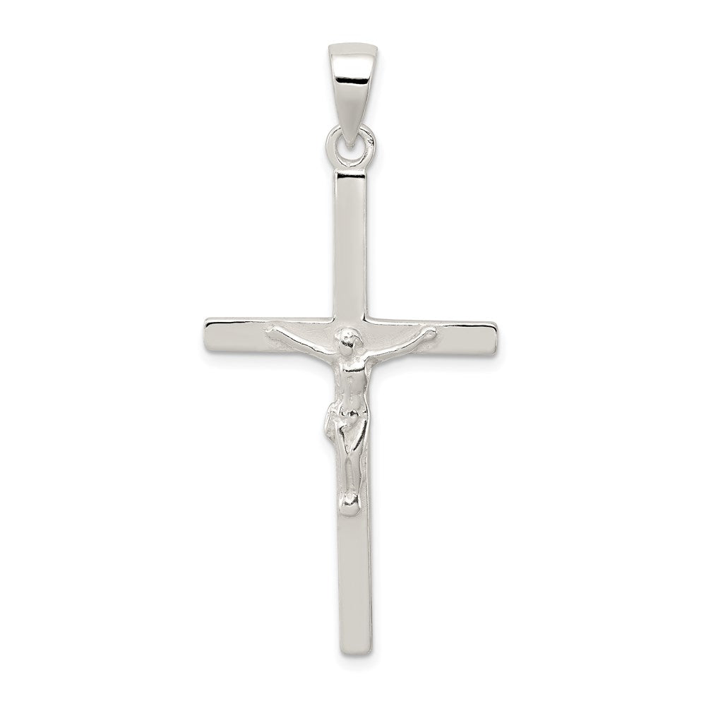 Sterling Silver Polished Crucifix Pendant