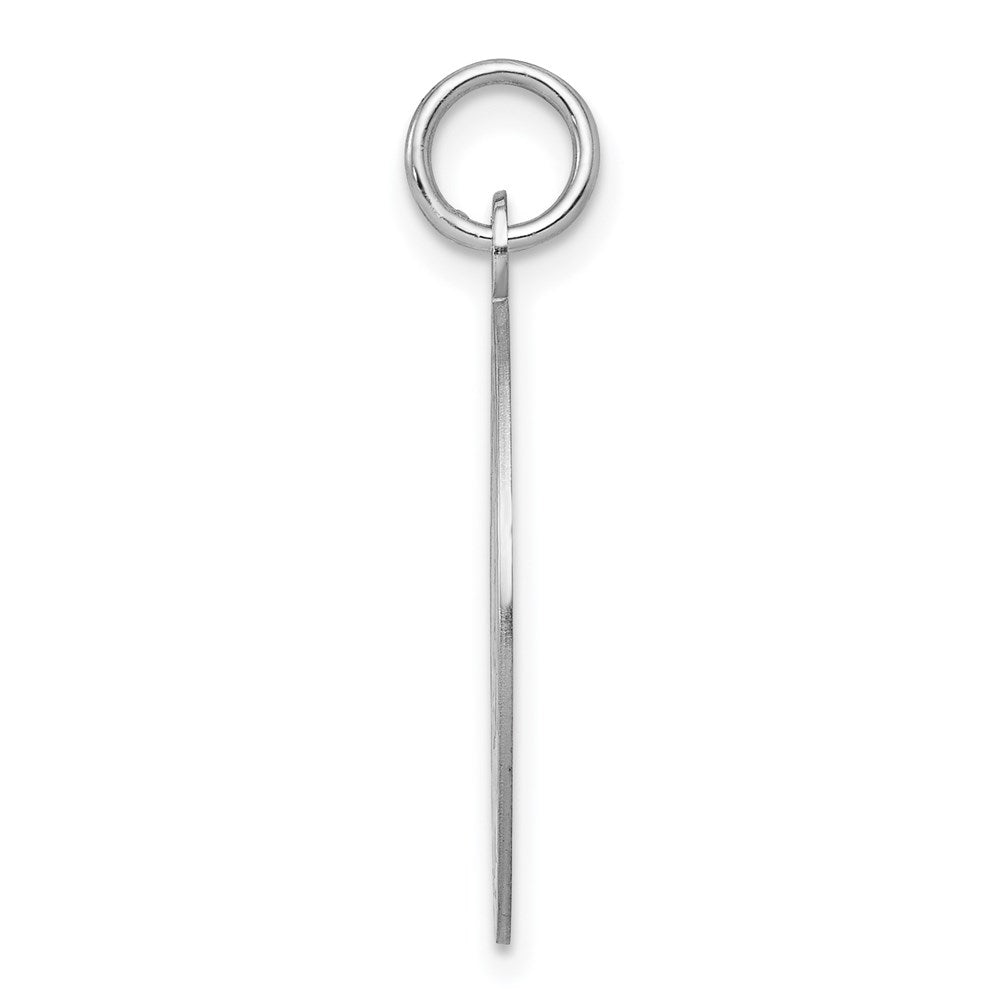 Sterling Silver Rhodium-plated Graduation Day Disc Charm