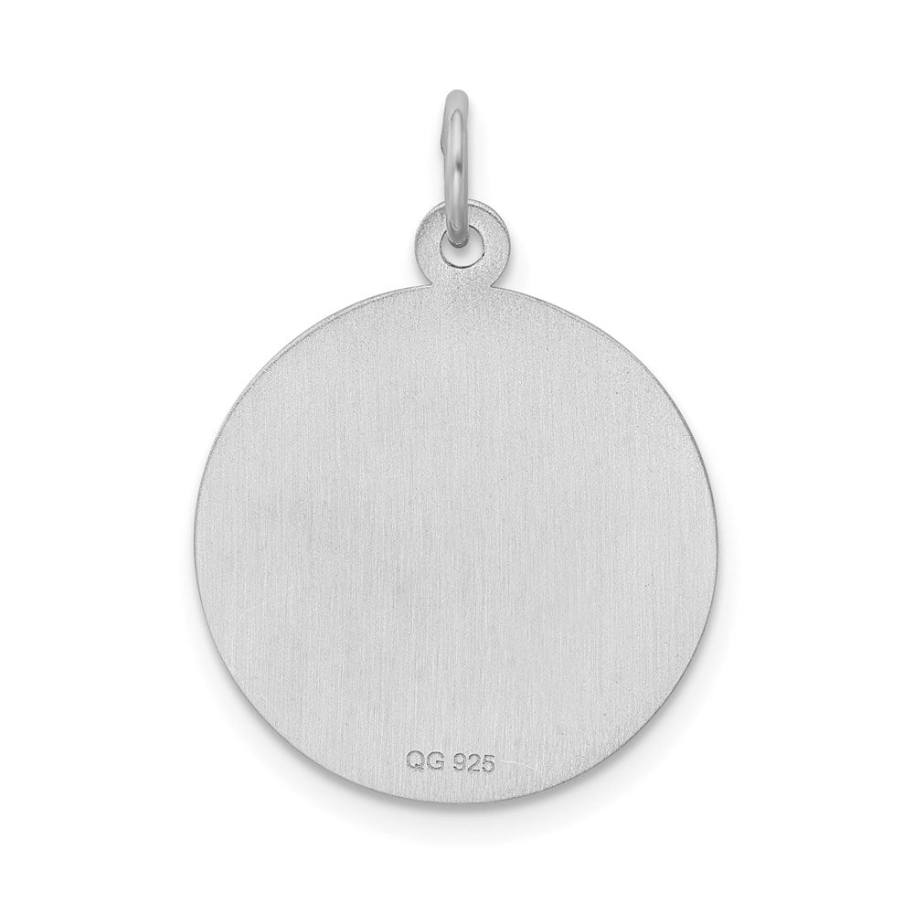 Sterling Silver Rhodium-plated Happy Birthday Disc Charm