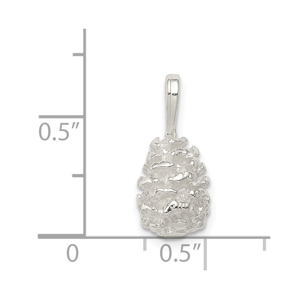Sterling Silver Pinecone Charm