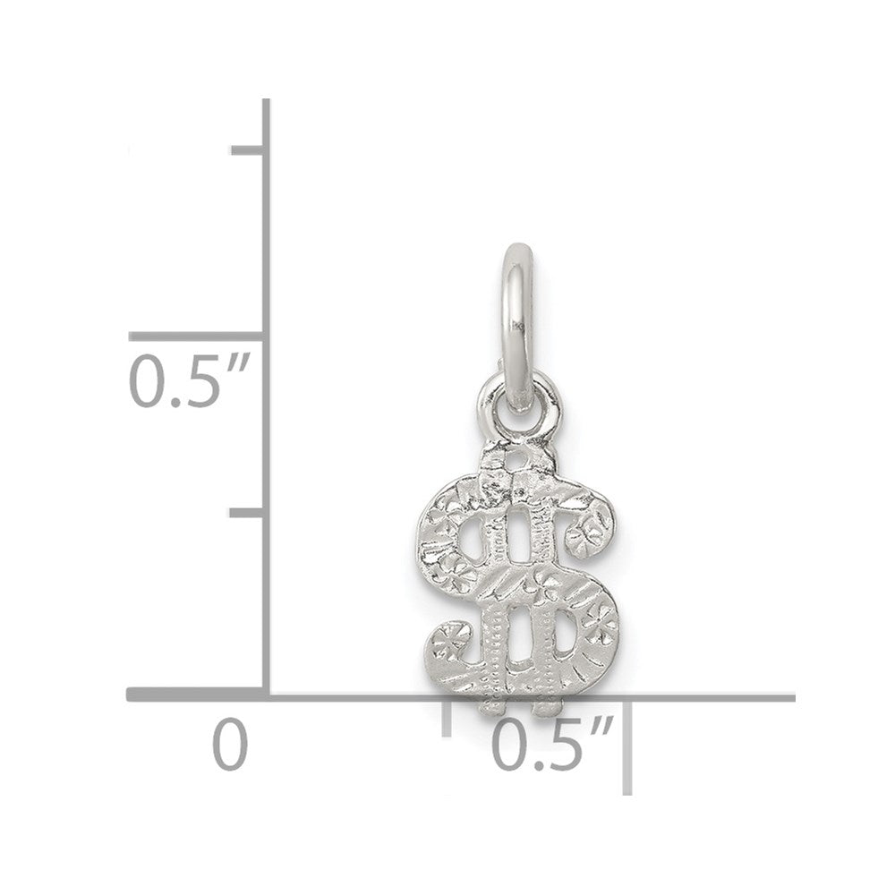 Sterling Silver Dollar Sign Charm