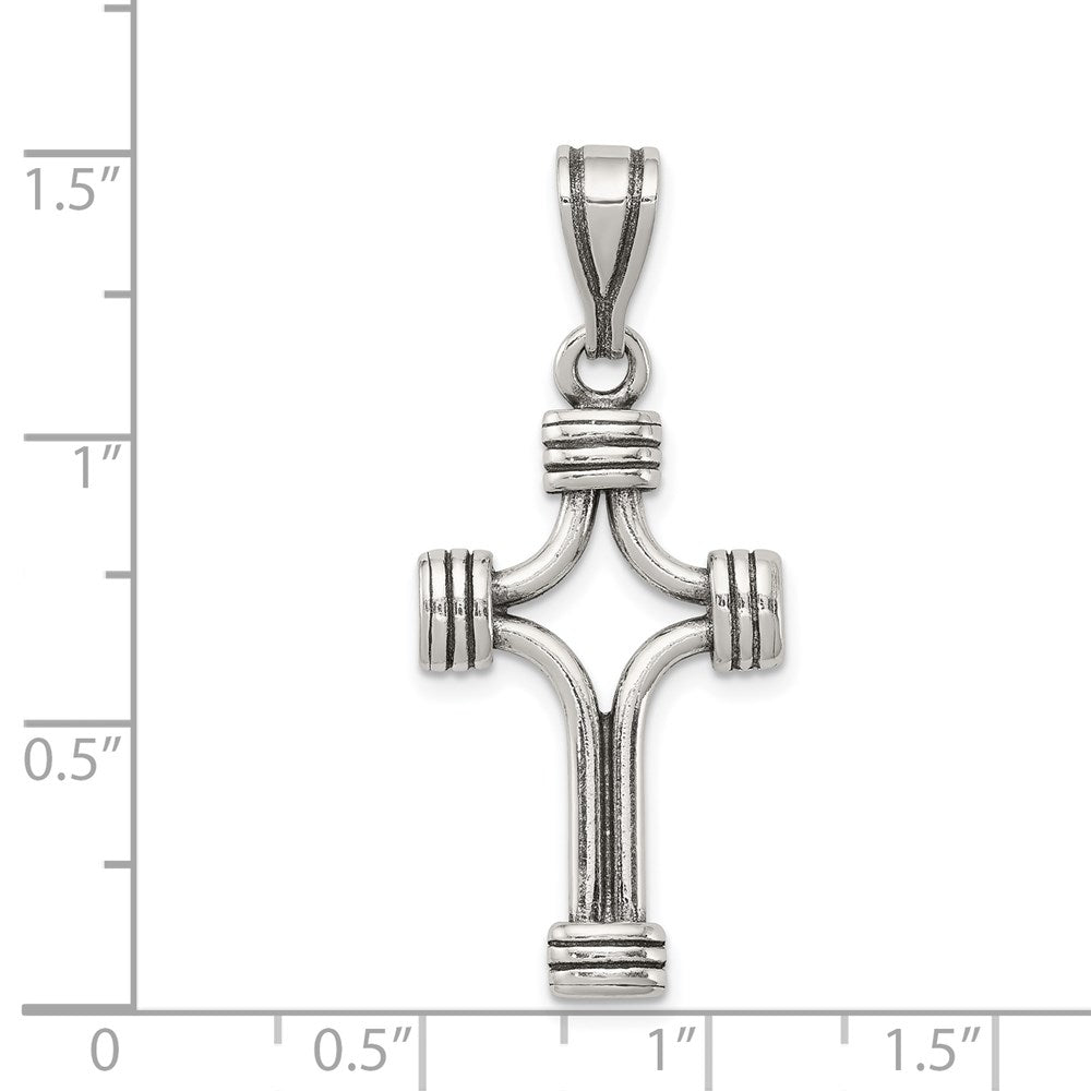 Sterling Silver Antiqued Cross Pendant