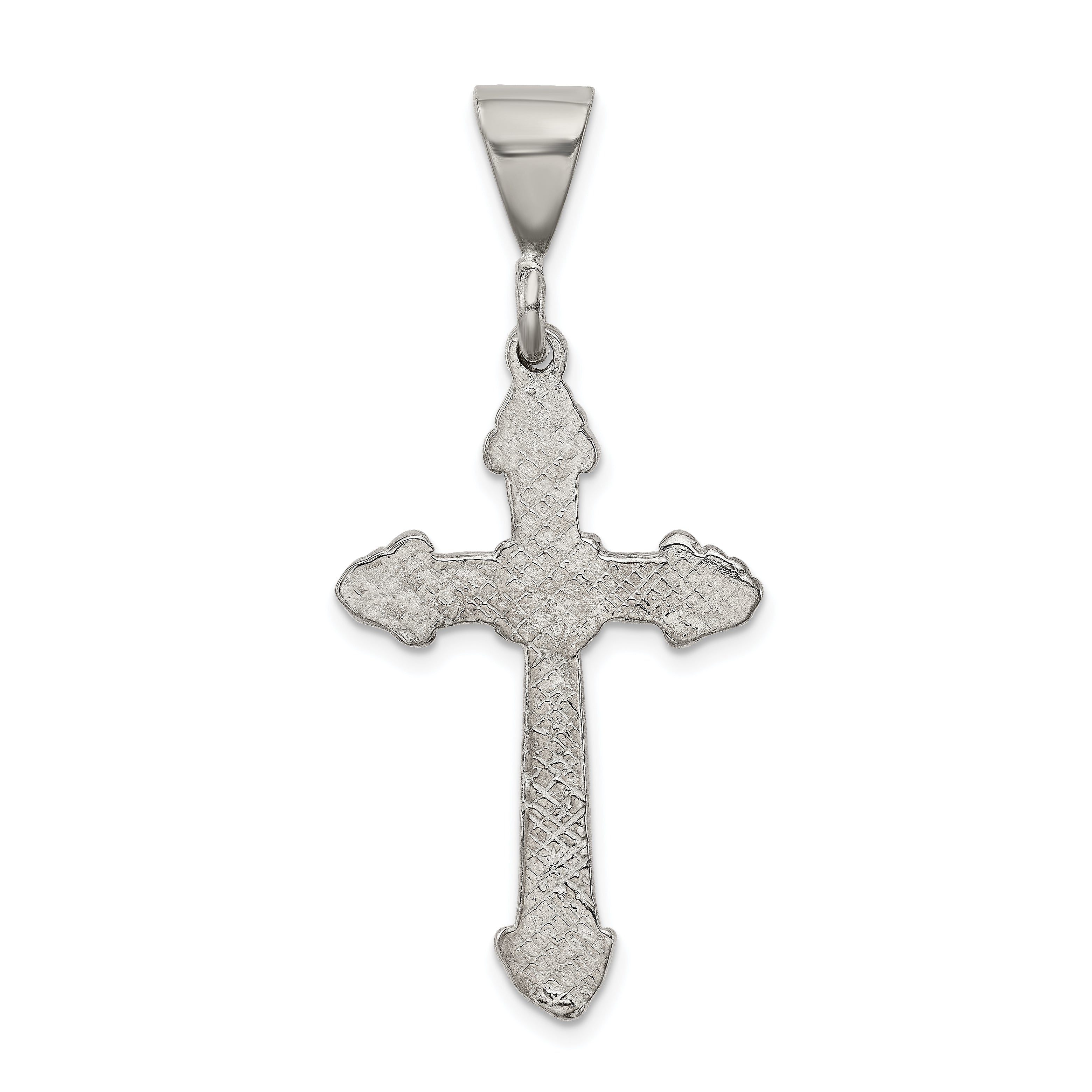 Sterling Silver Diamond-Cut Crucifix Pendant
