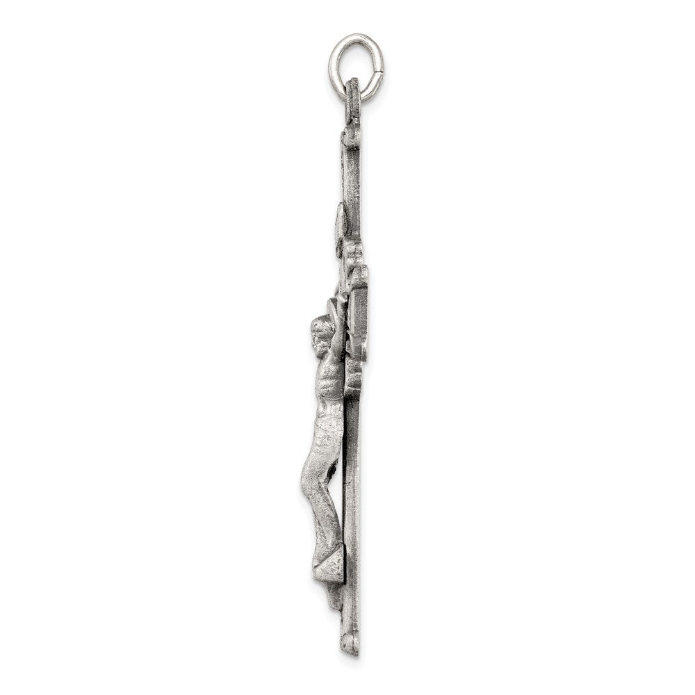 Sterling Silver Antiqued INRI Crucifix Pendant
