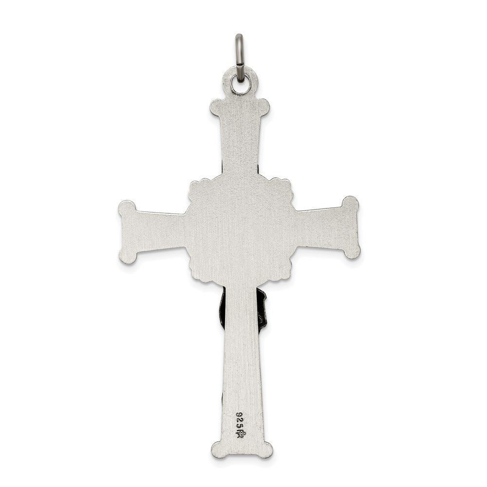 Sterling Silver Antiqued INRI Crucifix Pendant