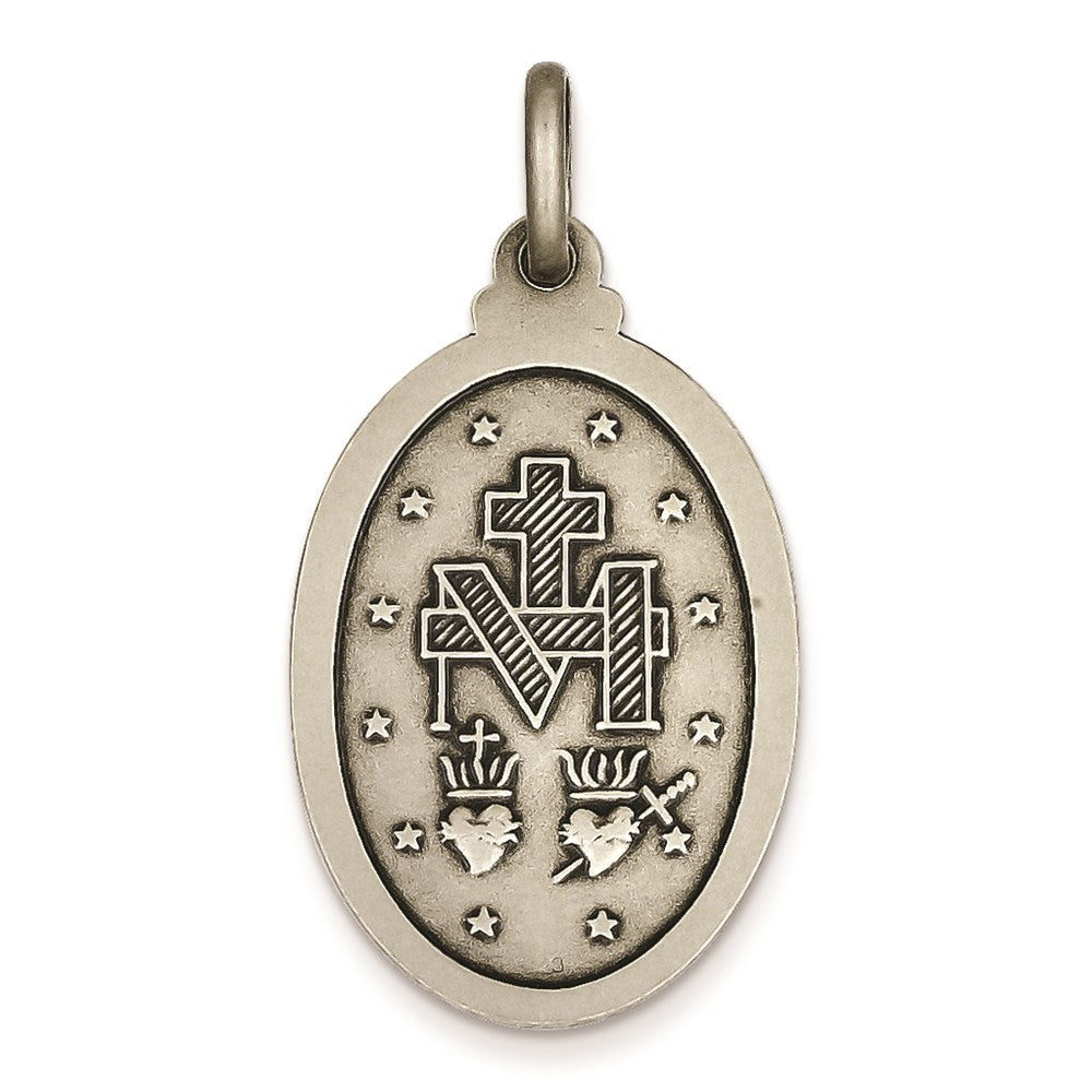Sterling Silver Antiqued Miraculous Medal