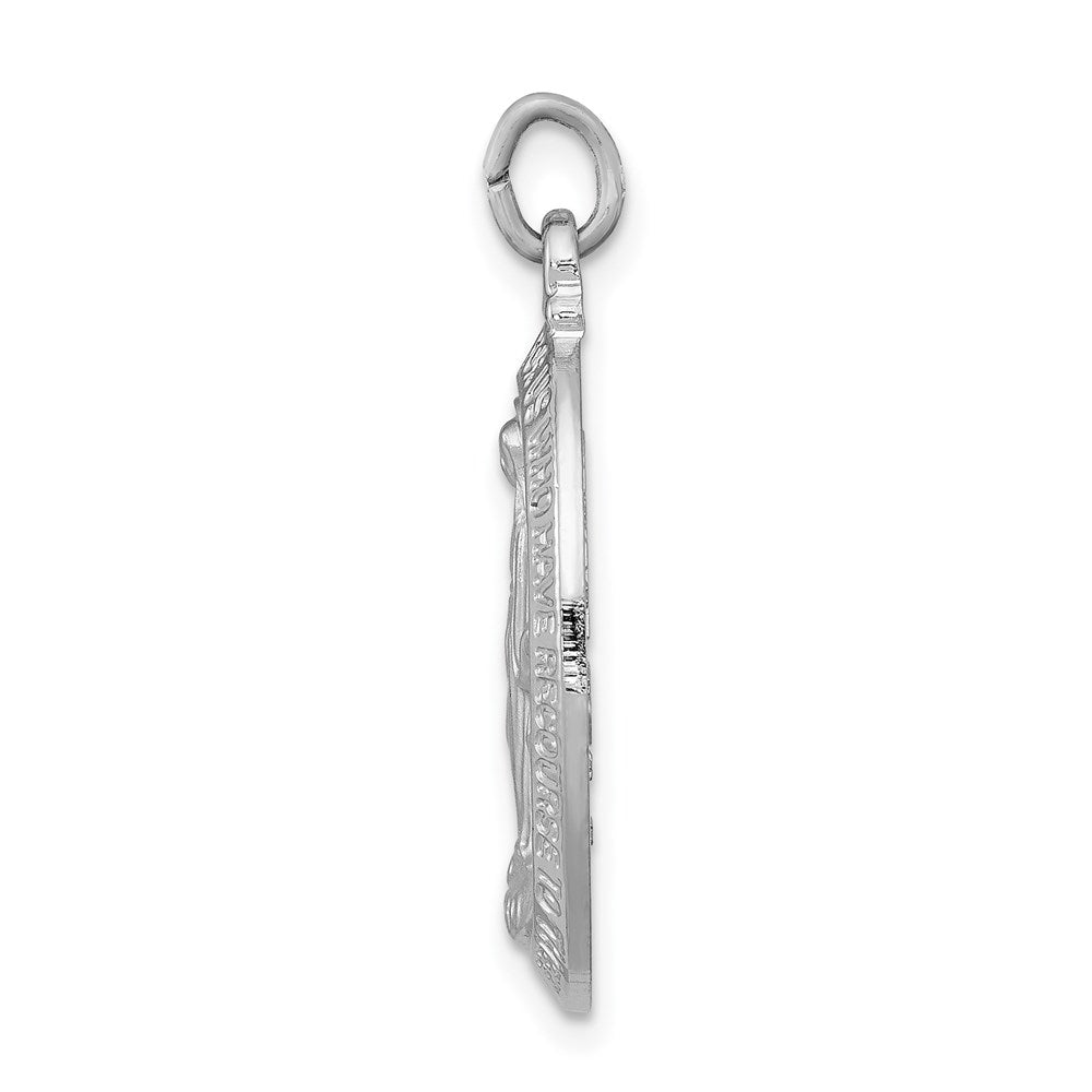 Sterling Silver Rhodium-plated Miraculous Medal