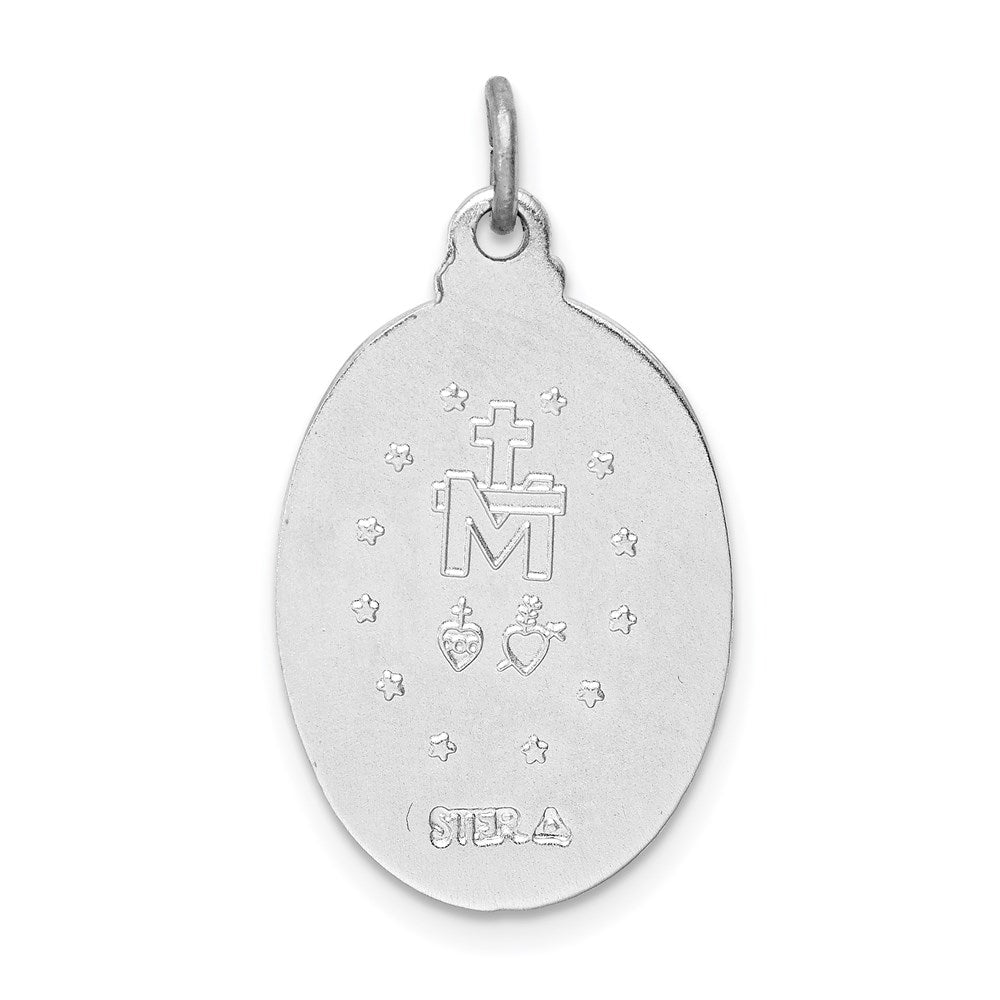 Sterling Silver Rhodium-plated Miraculous Medal