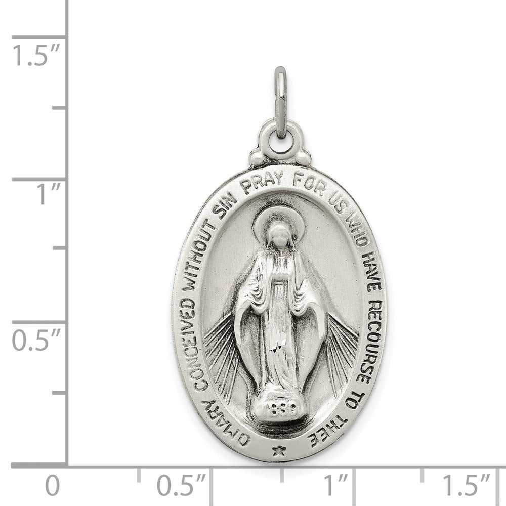 Sterling Silver Antiqued Miraculous Medal