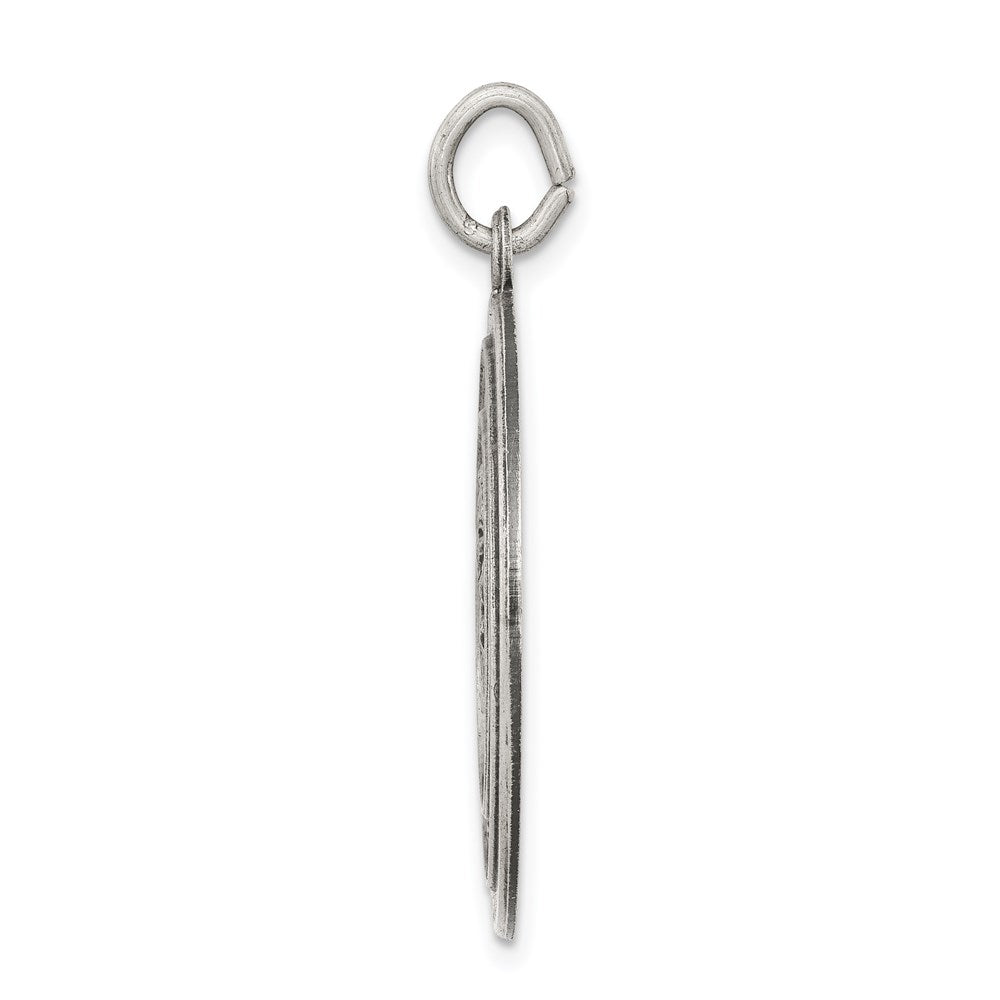 Sterling Silver Antiqued St. Christopher Medal