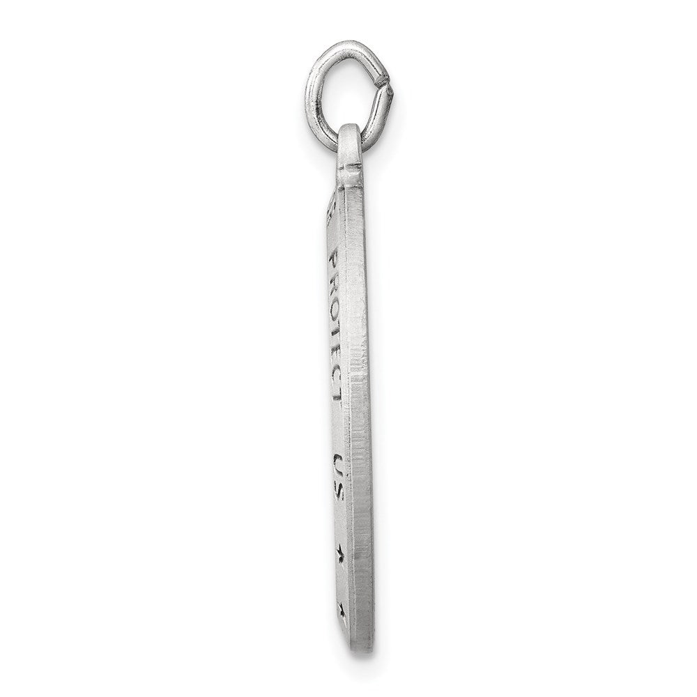 Sterling Silver Antiqued St. Christopher Medal