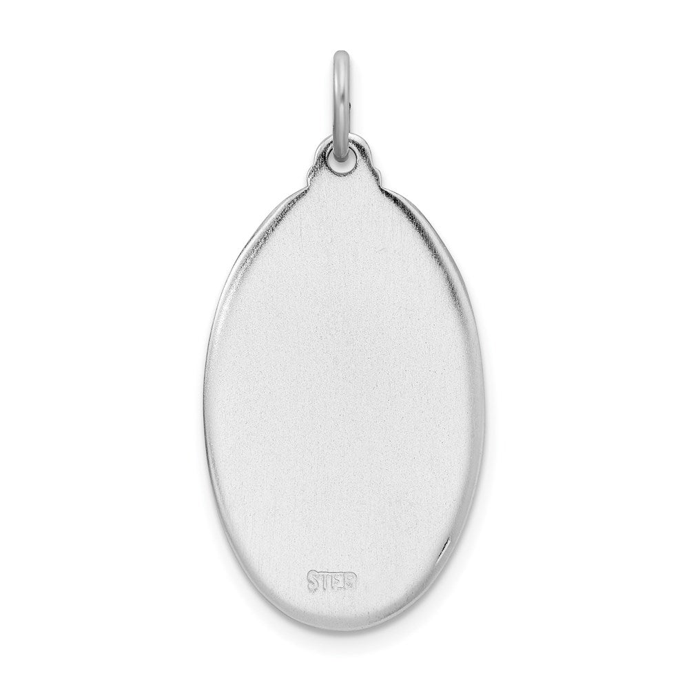 Sterling Silver Rhodium-plated St. Christopher Medal