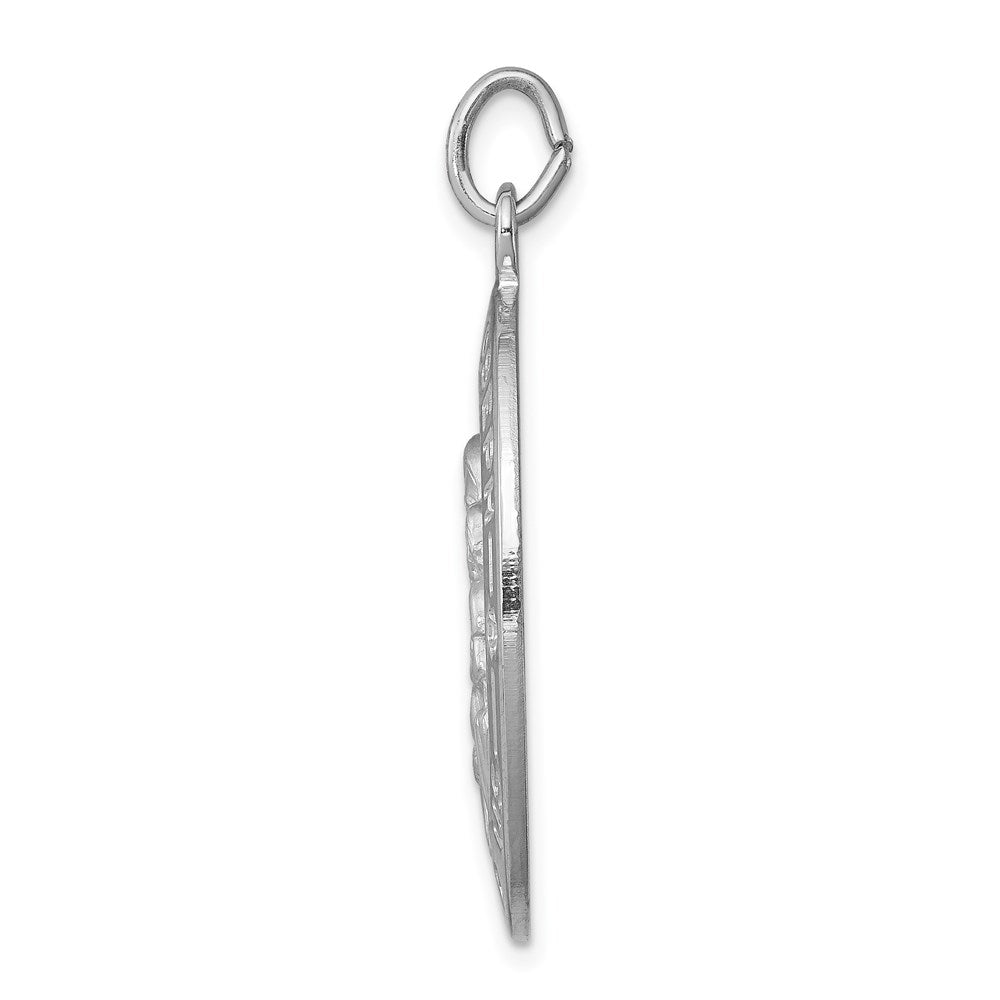 Sterling Silver Rhodium-plated St. Joseph Medal