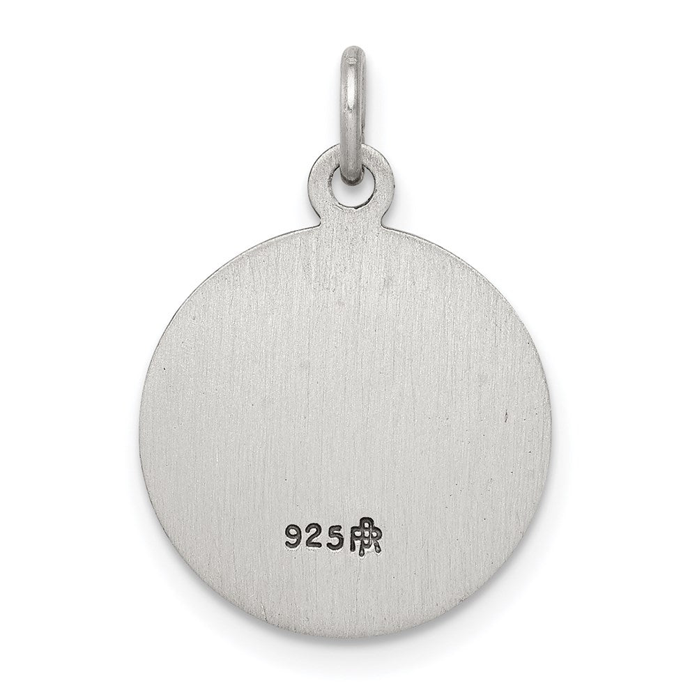 Sterling Silver Antiqued St. Peregrine Medal