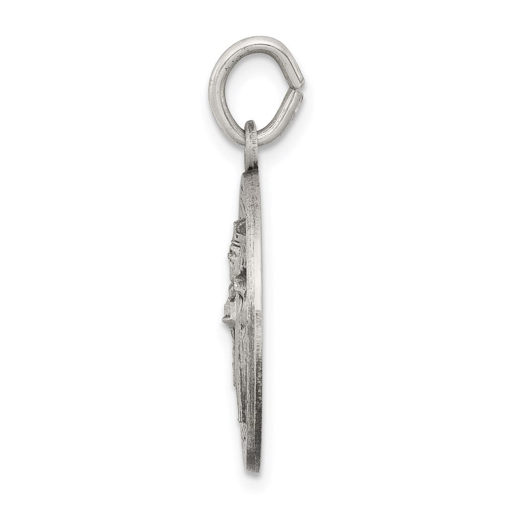 Sterling Silver Antiqued Saint Patrick Medal