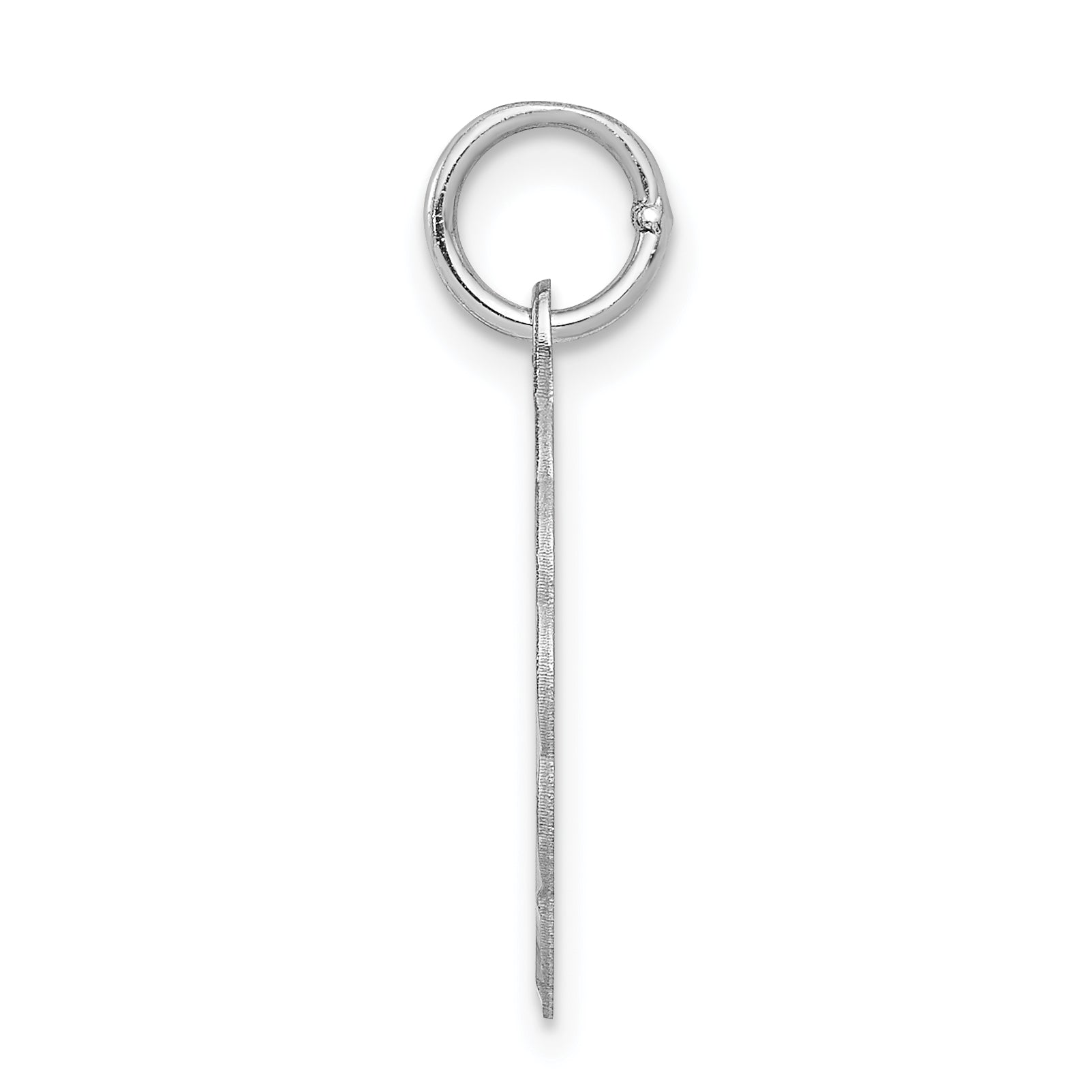 Sterling Silver/Rhodium-plated Brocaded Letter S Initial Pendant