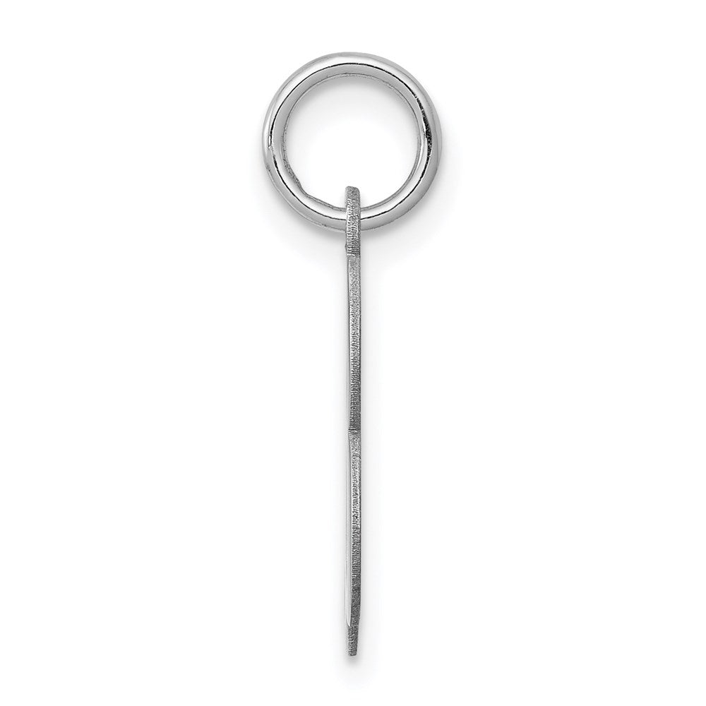 Sterling Silver Rhodium-plated Stamped Letter B Initial Charm