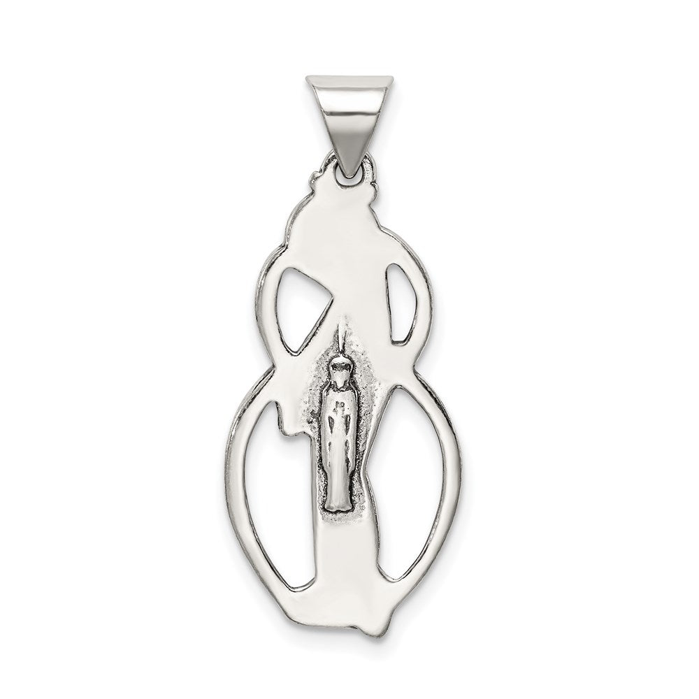 Sterling Silver Antiqued Blessed Mary Charm