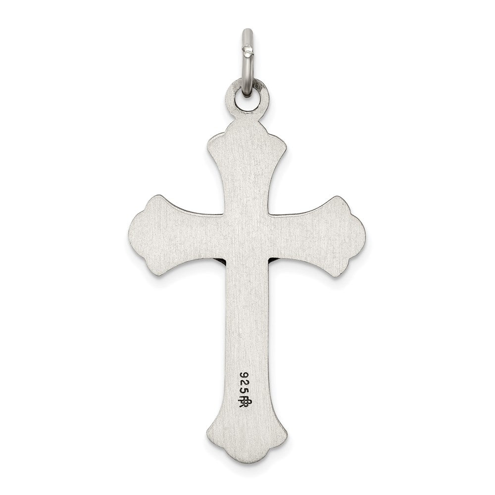 Sterling Silver Antiqued INRI Crucifix Pendant