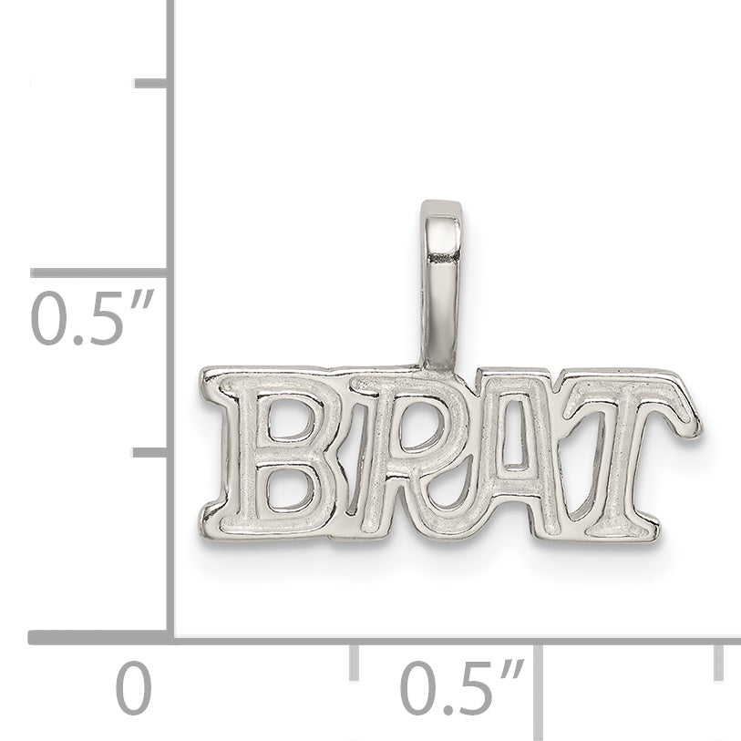 Sterling Silver Brat Pendant
