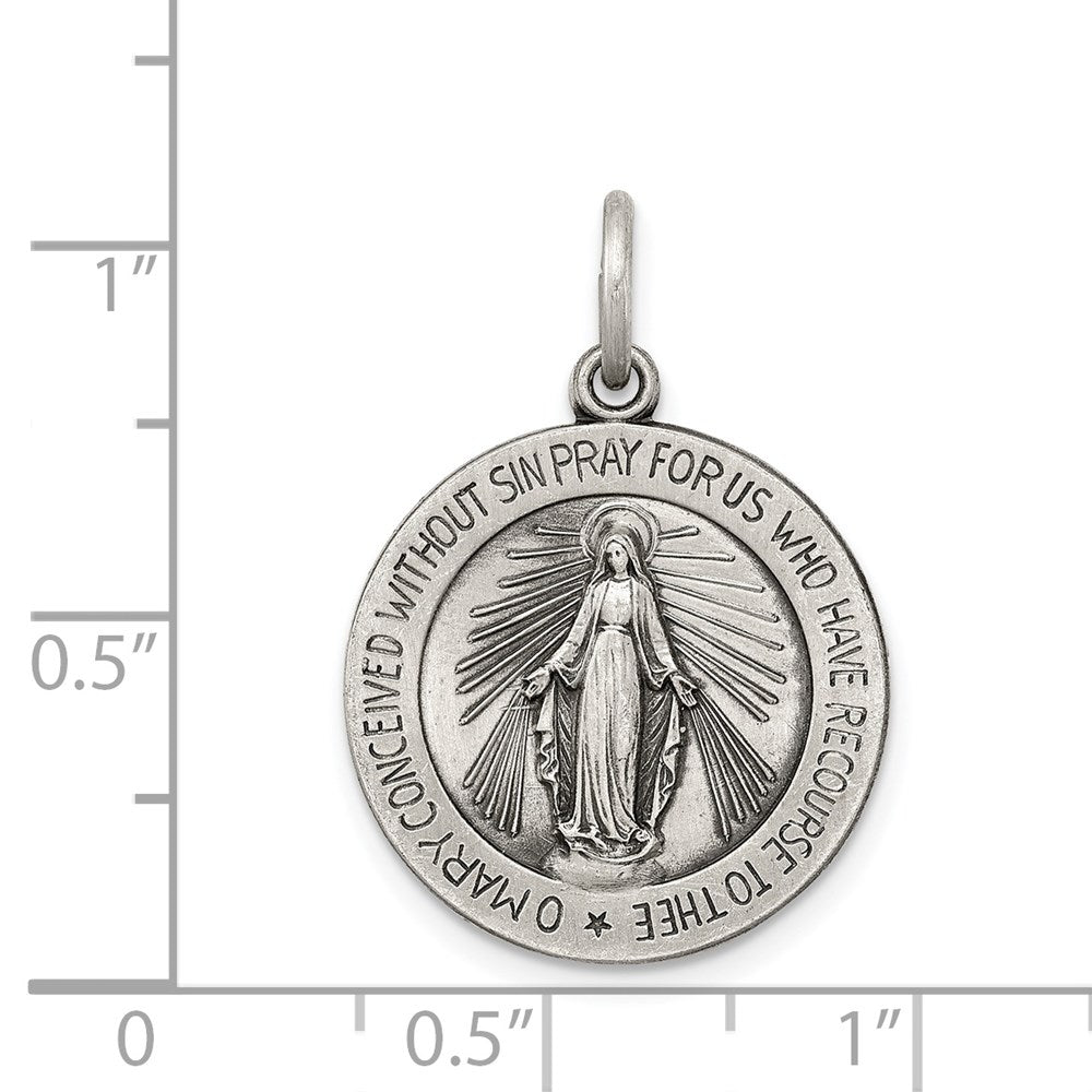Sterling Silver Antiqued Miraculous Medal