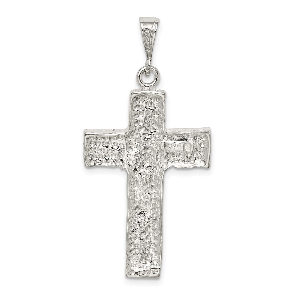 Sterling Silver Nugget Cross Pendant
