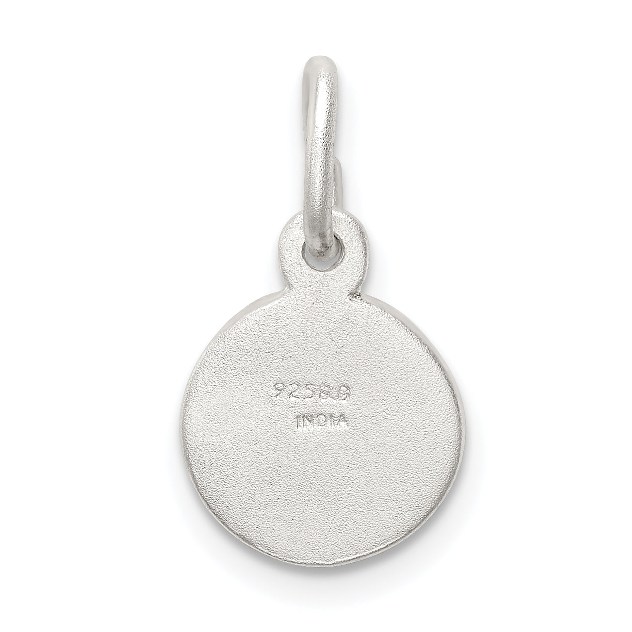 Sterling Silver D/C Cherub Disk Charm