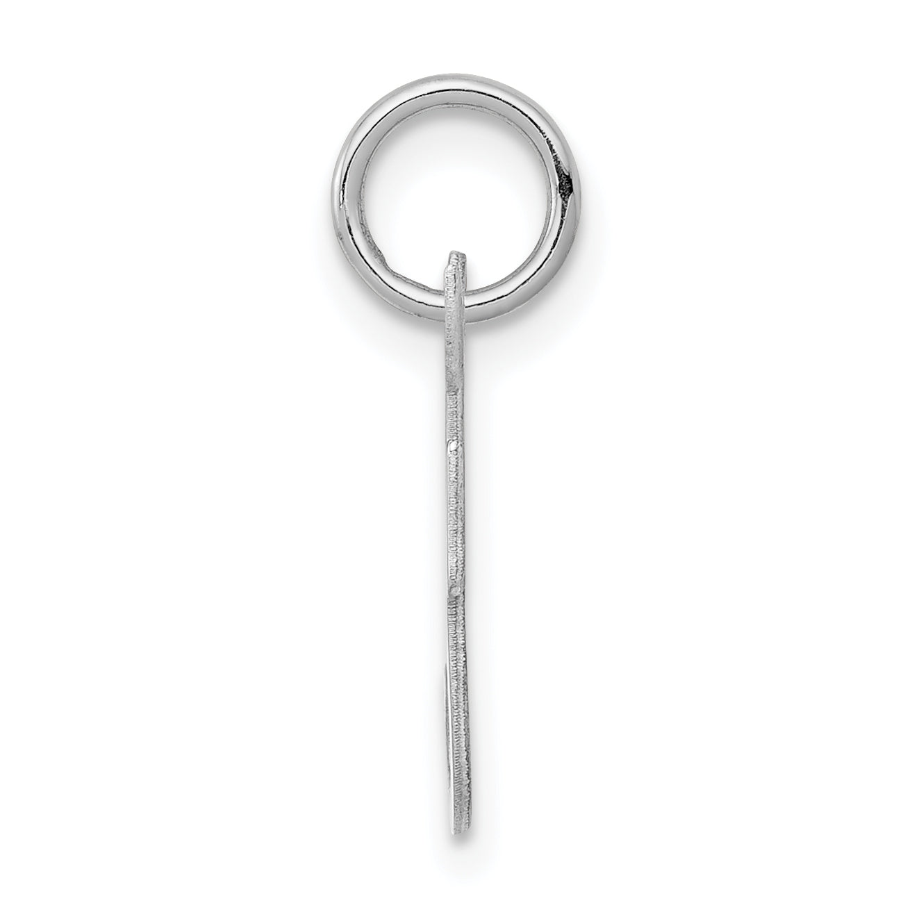 Sterling Silver Rhodium-plated Script Letter F Initial Charm