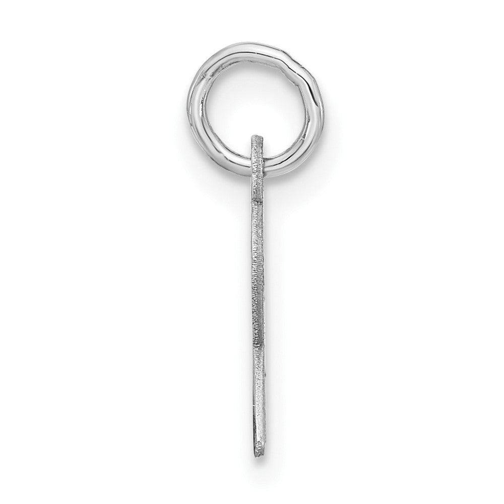 Sterling Silver Small Slanted Block Initial R Charm