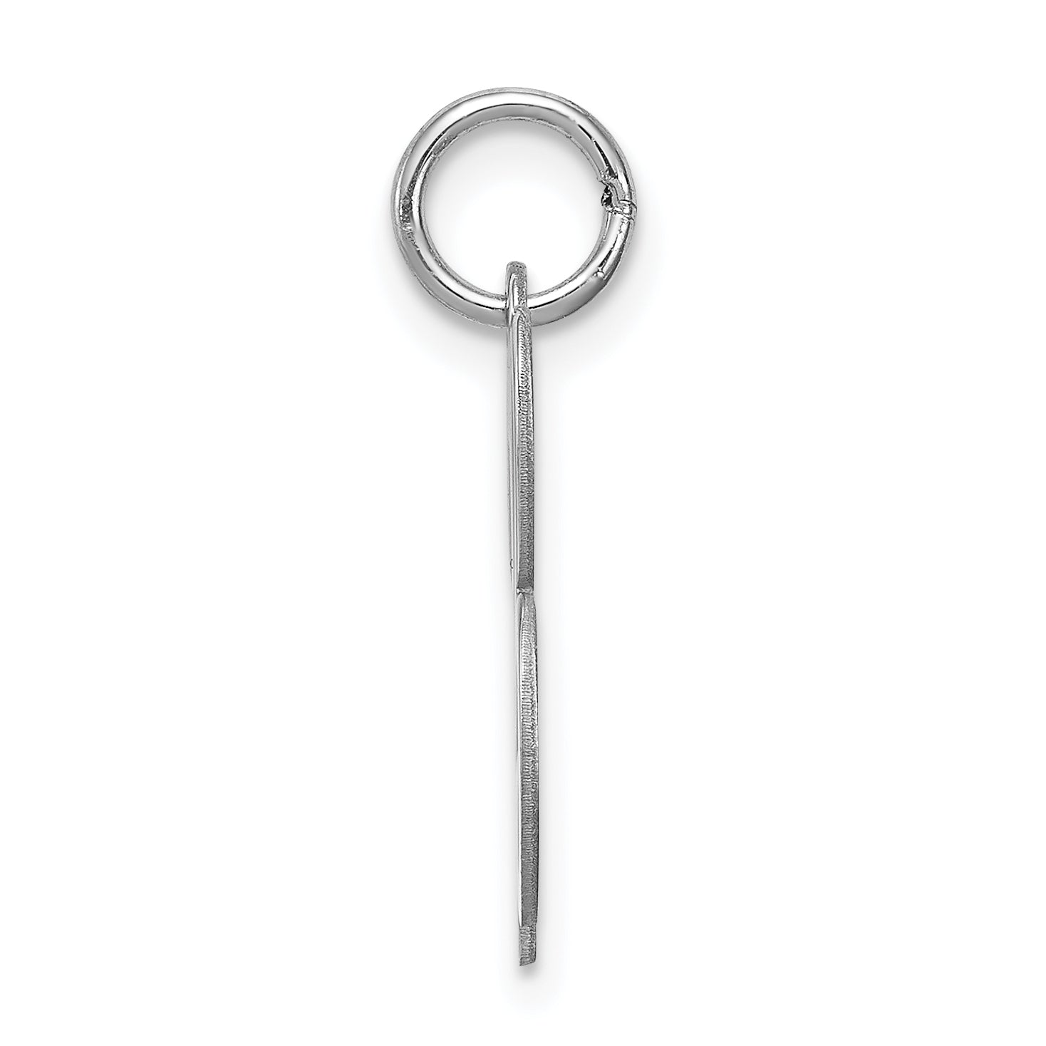 Sterling Silver Rhodium-plated Script Letter B Initial Charm