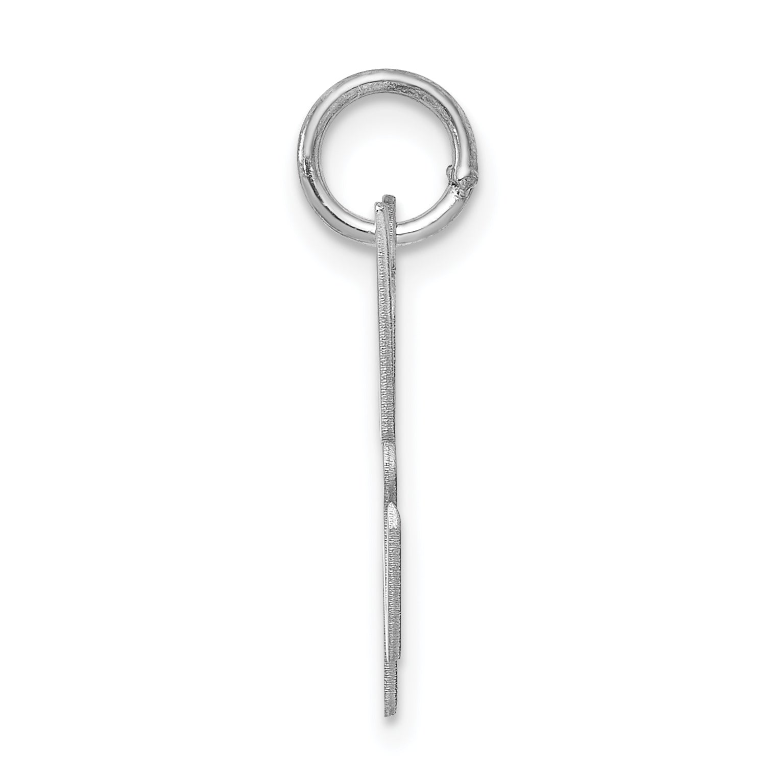 Sterling Silver Rhodium-plated Script Letter H Initial Charm