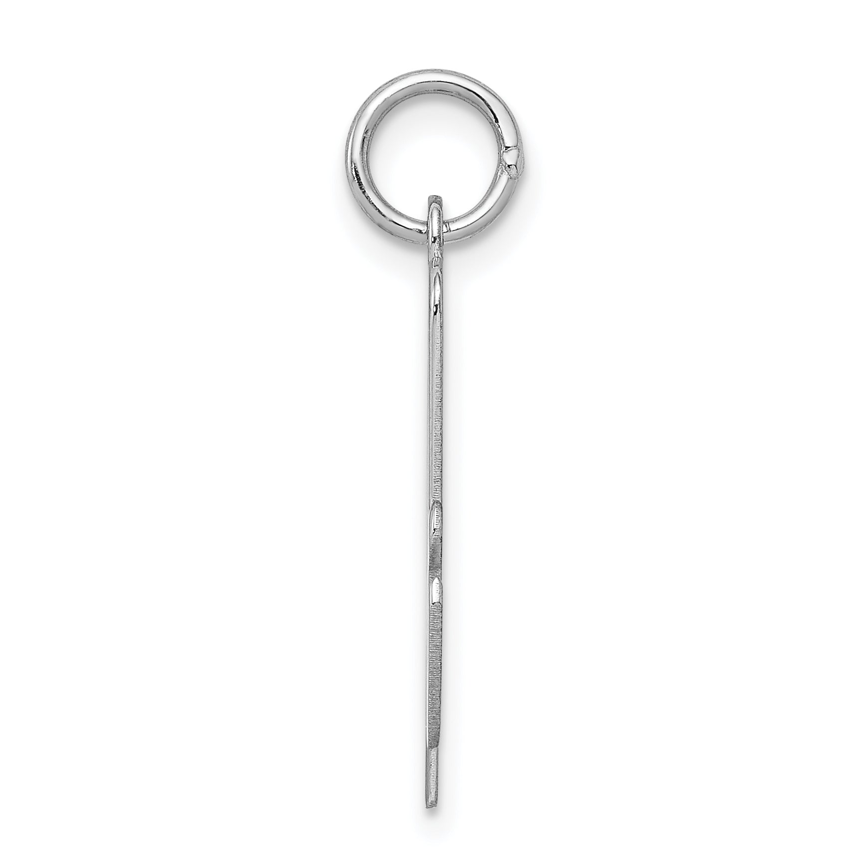 Sterling Silver Rhodium-plated Script Letter A Initial Charm