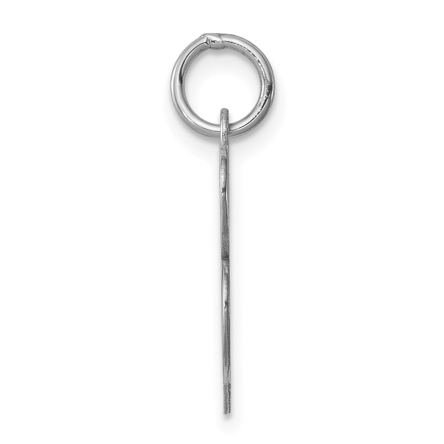 Sterling Silver Rhodium-plated Fancy Script Letter B Initial Charm