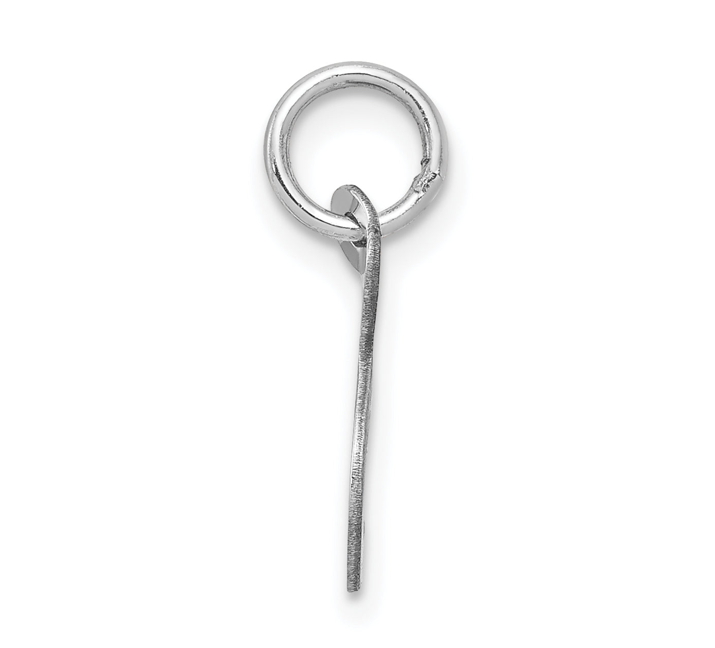 Sterling Silver Rhodium-plated Letter S Initial Charm