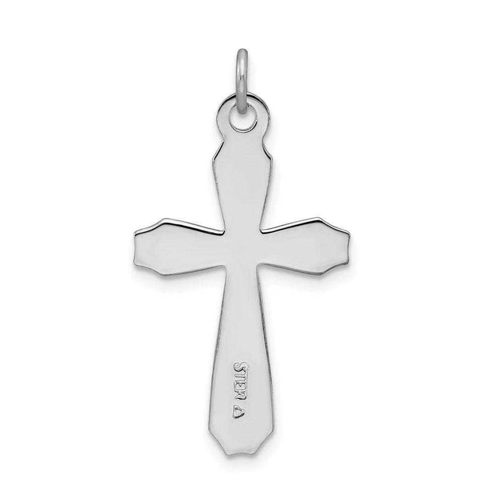 Sterling Silver Rhodium-plated & 18k Gold-plated Cross Pendant
