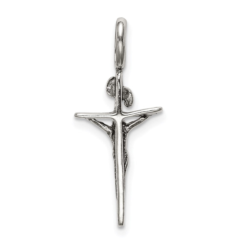 Sterling Silver Antiqued INRI Crucifix Pendant
