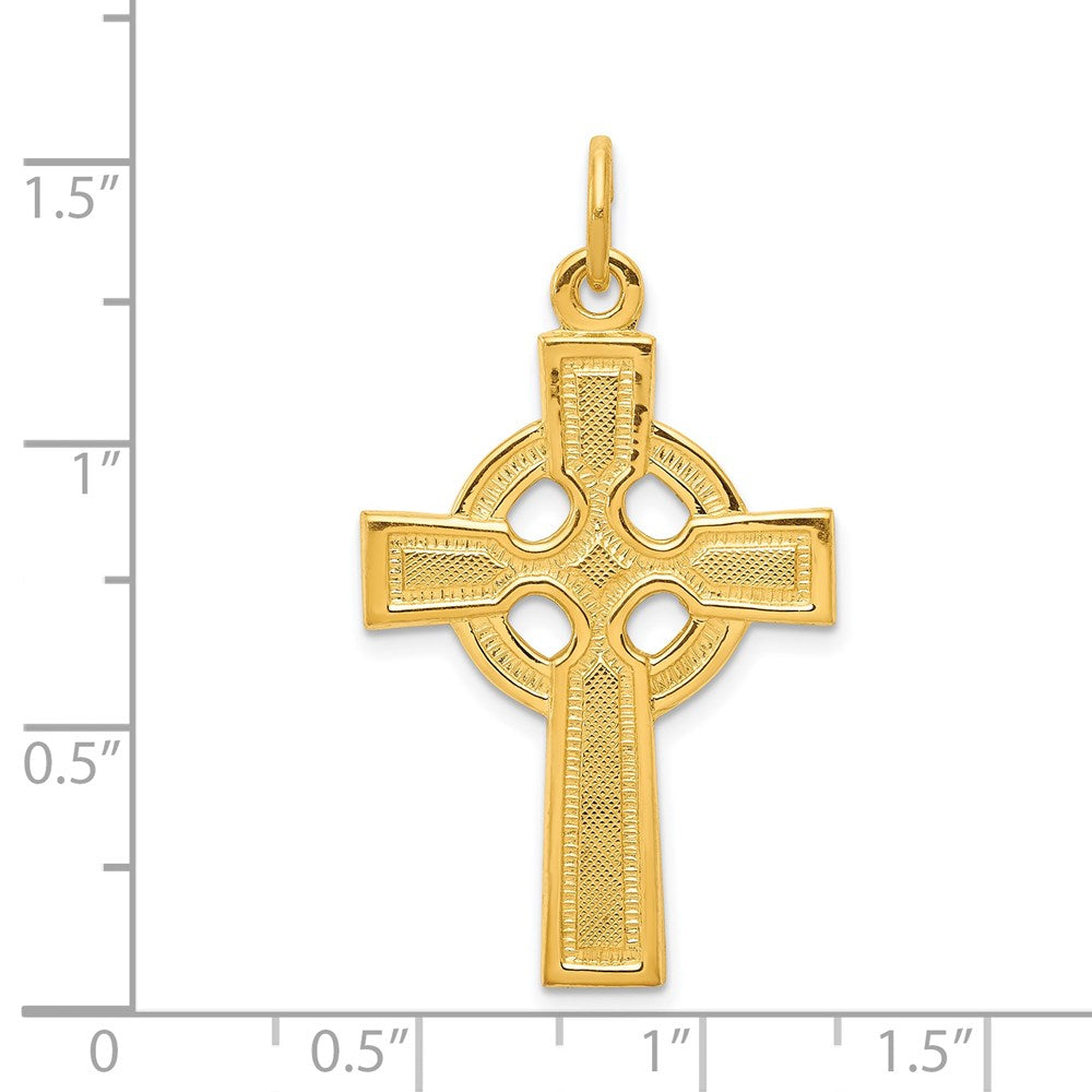 Sterling Silver & 24k Gold -plated Celtic Cross Pendant
