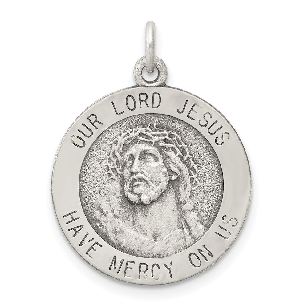 Sterling Silver Antiqued Ecce Homo Medal