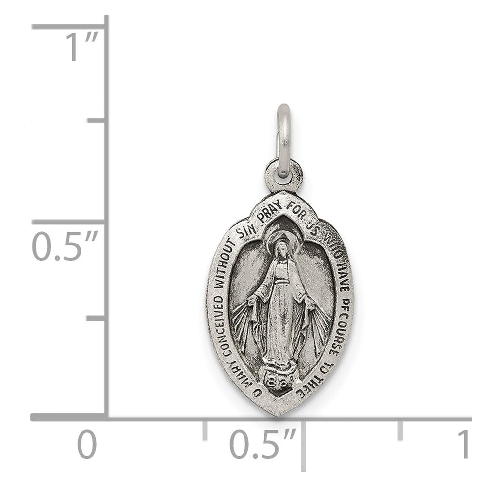Sterling Silver Antiqued Miraculous Medal