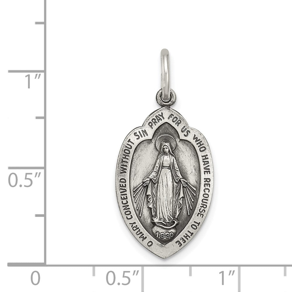 Sterling Silver Antiqued Miraculous Medal