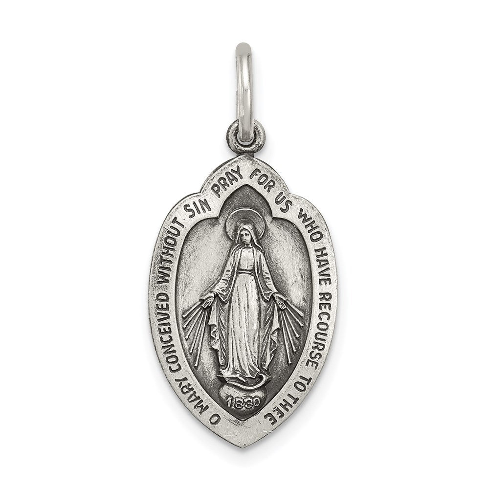 Sterling Silver Antiqued Miraculous Medal
