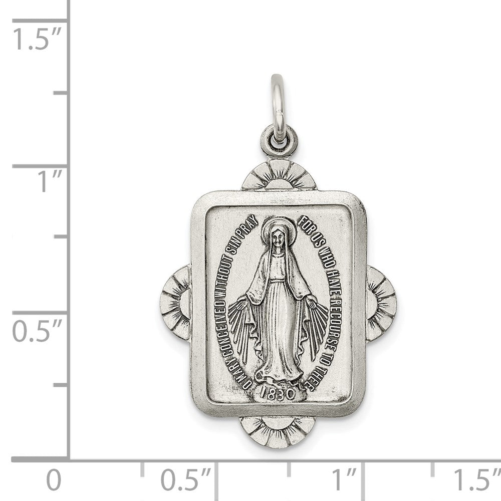 Sterling Silver Antiqued Miraculous Medal