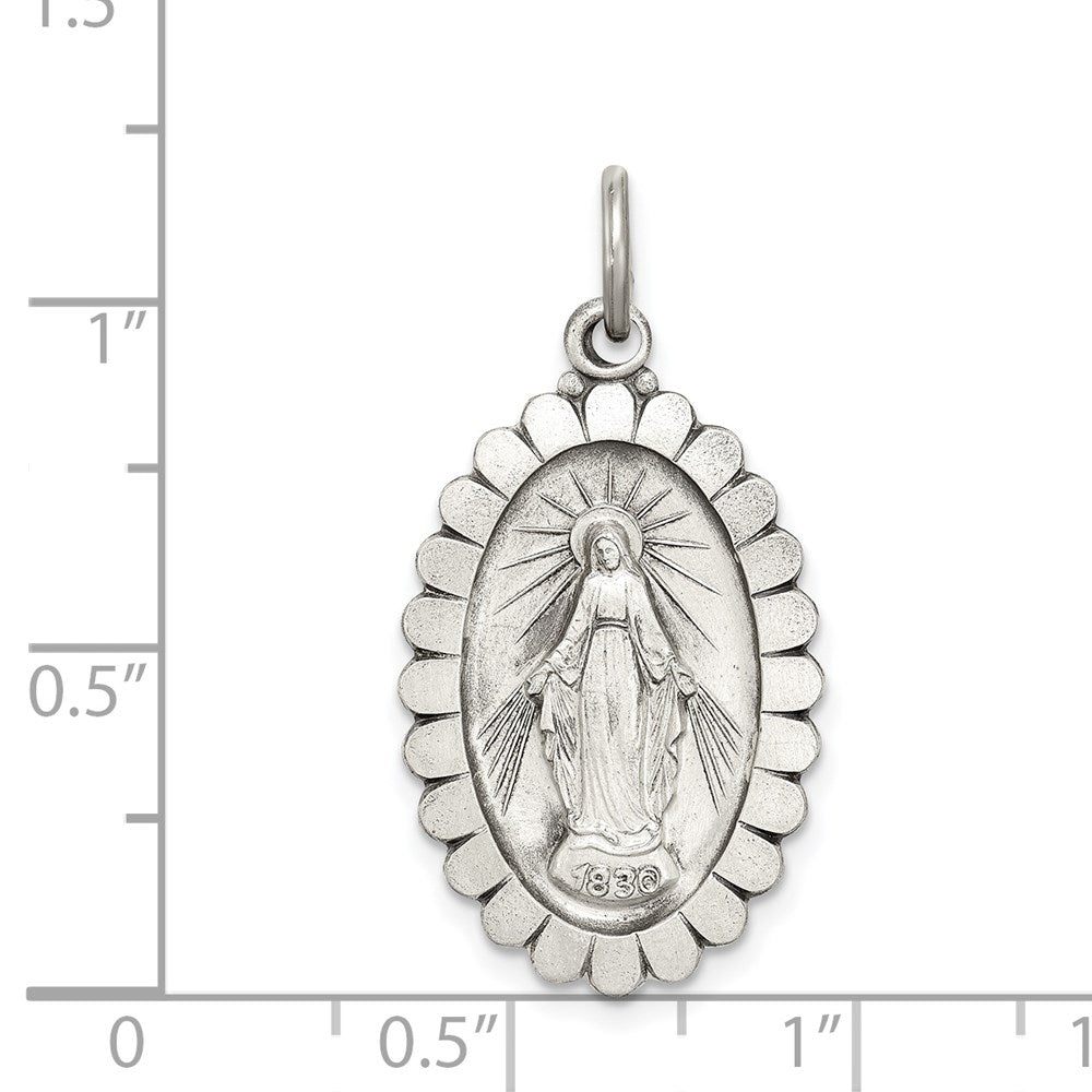 Sterling Silver Antiqued Miraculous Medal